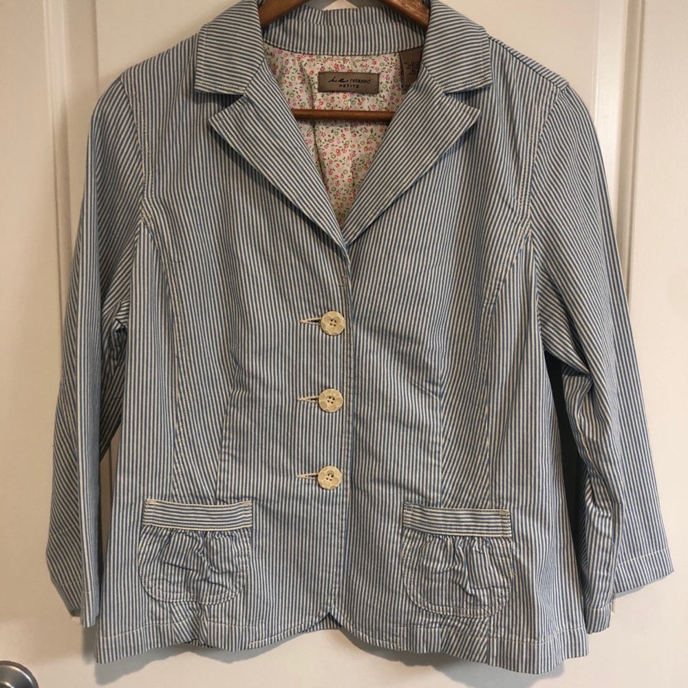INC Casual Engineer Striped Blazer